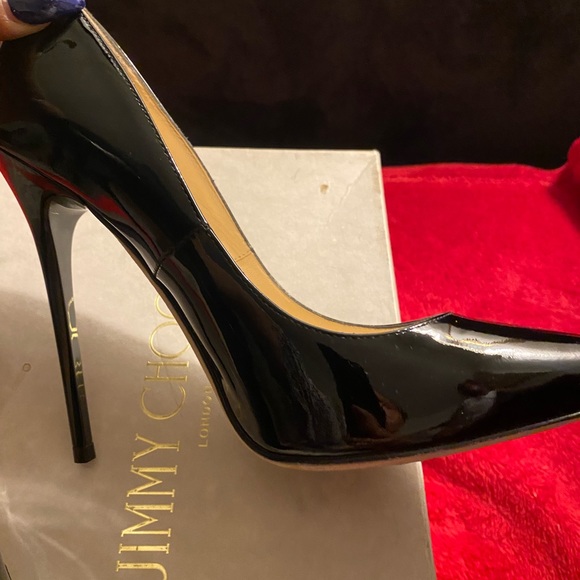 Jimmy Choo Black Patent Anouk Heel - Picture 2 of 8
